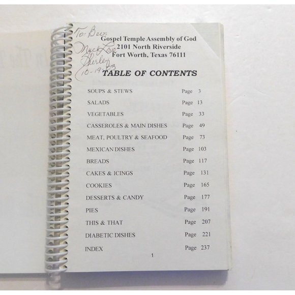 In the Kitchen with the Masters Cooks by Gospel Temple Assembly of God PB Spiral - Picture 3 of 6